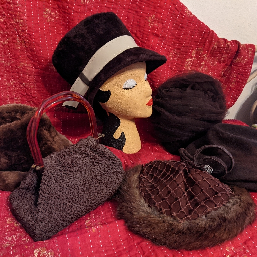 Vintage Hat and Handbag Bundle